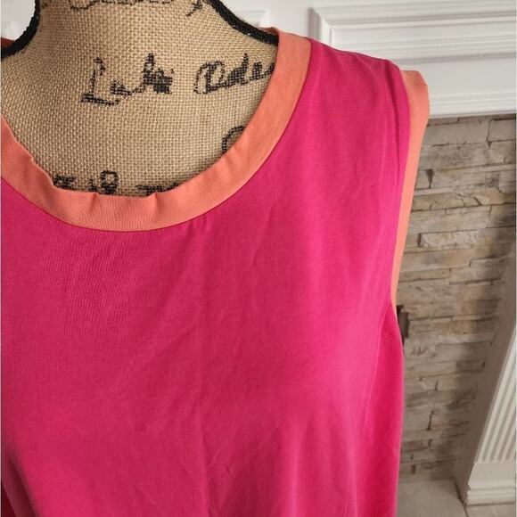 Calvin klein pink and orange comfy soft stretchy maxi dress plus size 2X NEW!!! - Picture 2 of 6